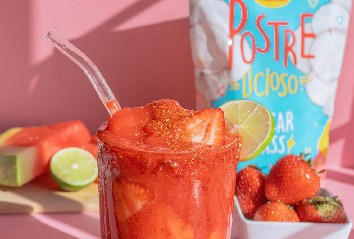 Chamoyada de fresa y sandía