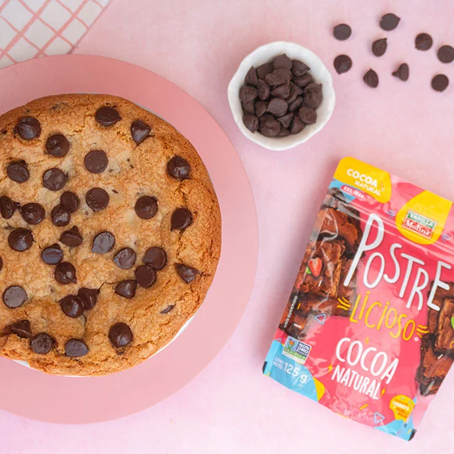 Pastel de galleta relleno de chocolate (cookie pie)