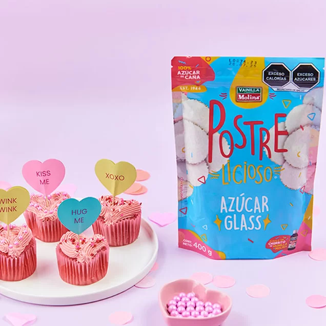 Cupcakes en forma de corazón sin molde